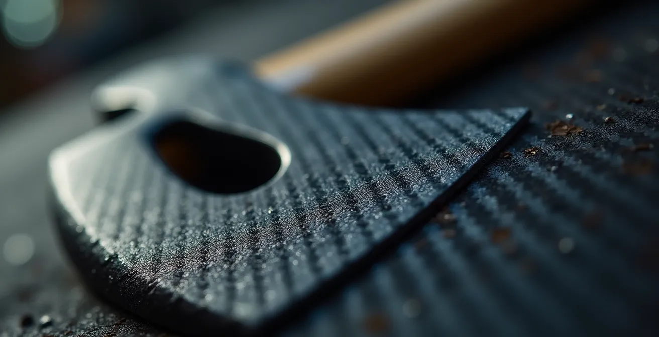 Détail macro d'un matériau composite aéronautique